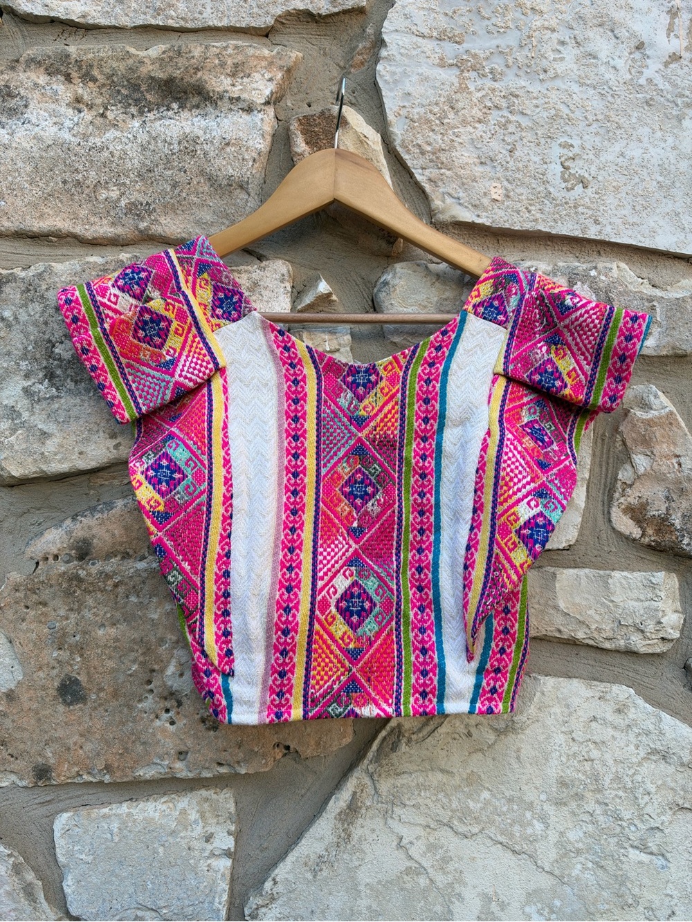 KOCH Huipil Top, a vibrant cropped top size small